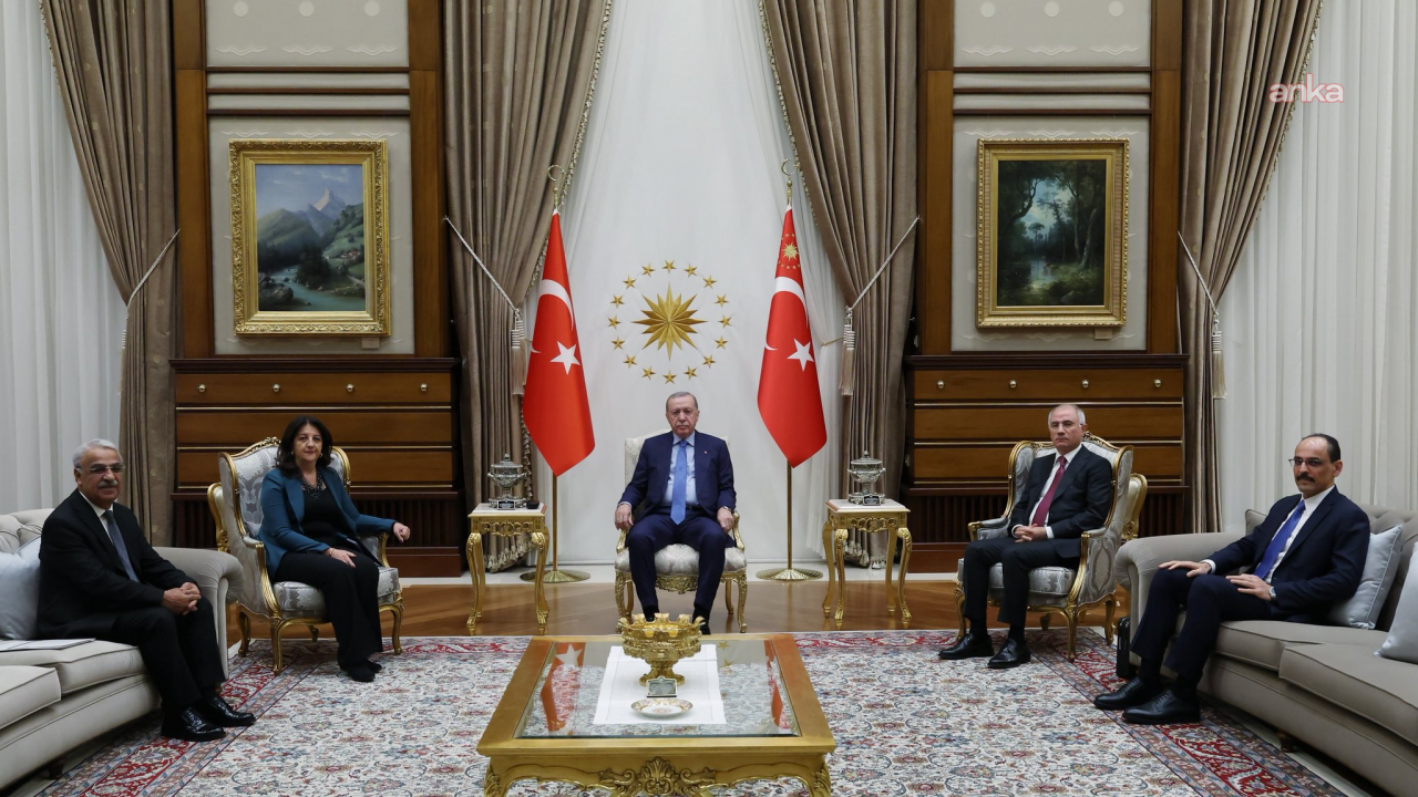 DEM Parti İmralı Heyeti, Cumhurbaşkanı Erdoğan ile Cumhurbaşkanlığı’nda görüştü: Görüşme bir saat sürdü