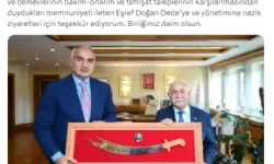 Bakan Ersoy, Cem Vakfı Malatya Şubesi Başkanı Eşref Doğan Dede ile görüştü