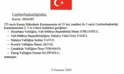 5 ilin valisi değişti! Malatya Valiliği'ne Seddar Yavuz atandı