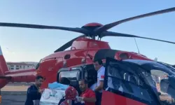 Bingöl'de ambulans helikopter bir günlük bebek için havalandı