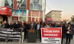 Malatya Emek ve Demokrasi Platformu'ndan Kayyum Protestosu