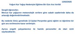 Malatya'da kar yağışı nedeniyle eğitime 1 gün ara verildi