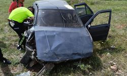 Malatya'da devrilen otomobilin sürücüsü yaralandı