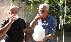 Kışın kuyulara doldurdukları karın suyu ile yaz sıcağında serinliyorlar