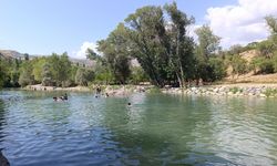 Tunceli’de sıcaktan bunalanlar Tağar Çayı’na akın etti