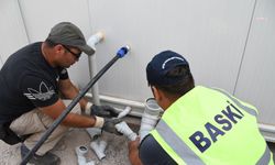 BASKİ, deprem bölgesinde 29 konteynerde su ve kanalizasyon bağlantısı gerçekleştirdi