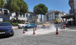 Marmaris Belediyesi’nden Atatürk İlkokulu çevresinde yol güvenliği çalışması