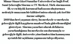SİYAD’dan MSGSÜ yönetimine Prof. Sami Şekeroğlu Sinema-TV Merkezi tepkisi: Sinema hafızamızın akıbetinden endişeliyiz