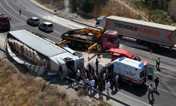 Malatya'da ambulans helikopter ağır yaralanan tır sürücüsü için havalandı