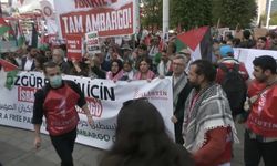 Taksim’den Dolmabahçe’ye yürüyüş: “Özgür Filistin için İsrail’e tam ambargo”