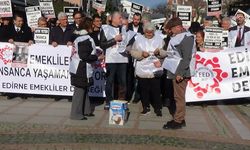 Edirne’de Emeklilerden Fatura Yakmalı Protesto: “İnsanca Yaşamak İstiyoruz”