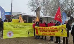 PSAKD Ören ve Dedeyazı Şubeleri, Akçadağ’da ABD’nin Venezuela politikalarını protesto etti