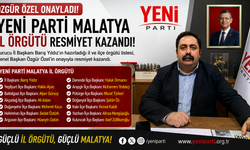 YENİ Parti Malatya İl ve İlçe listeleri Resmiyet Kazandı: İşte Tam Liste