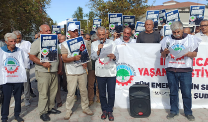 Malatya’da Emeklilerden Anayasa Mahkemesi Önündeki İntihara Sert Tepki