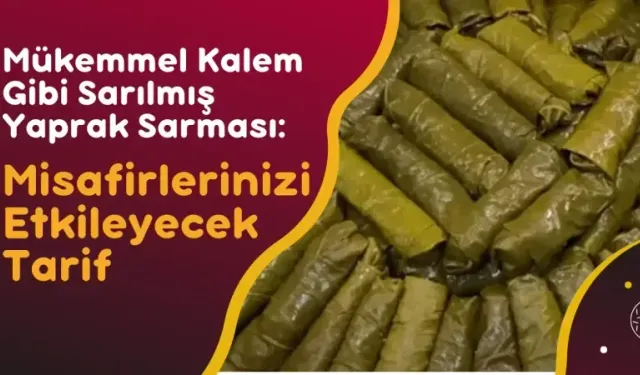 Mükemmel Kalem Gibi Sarılmış Yaprak Sarması: Misafirlerinizi Etkileyecek Tarif