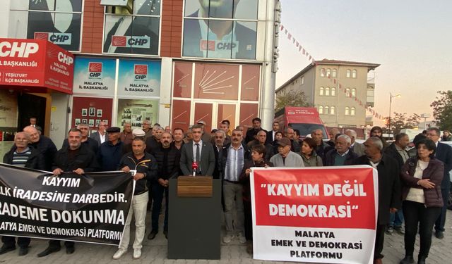 Malatya Emek ve Demokrasi Platformu'ndan Kayyum Protestosu