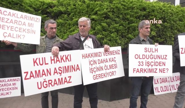 Eğrek’in iş arkadaşları Çalık Holding önünde: "Hakkımızı istemeye geldik diye bizi de mi döverek öldüreceksiniz
