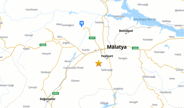 Malatya'nın Yeşilyurt İlçesinde 3.5 Büyüklüğünde Deprem