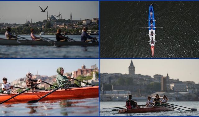 Haliç'te kürek sporuna ilgi yükselişte