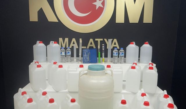 Malatya'da sahte alkol operasyonunda 3 şüpheli yakalandı