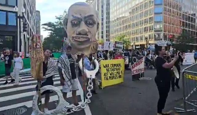 Beyaz Saray çevresinde Netenyahu'ya protesto 