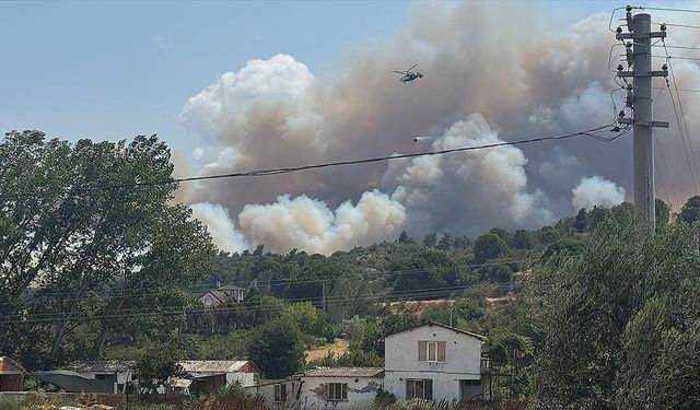 Çanakkale'de yangına müdahale ediliyor