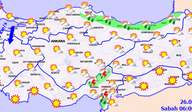Meteoroloji’den sağanak yağış uyarısı