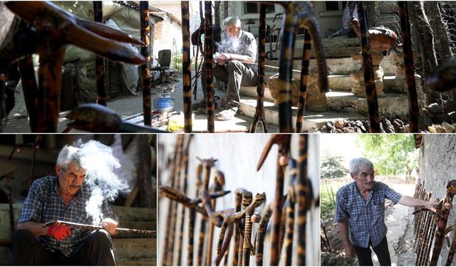 Kırklareli’nde 71 Yaşındaki Cemal Olt, Ağaç Dallarını Sanata Dönüştürüyor
