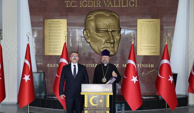 Türkiye Ermenileri Patriği Maşalyan, Iğdır Valisi Turan'ı ziyaret etti