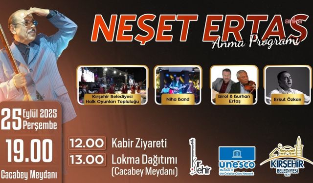 Kırşehir Belediyesi, Neşet Ertaş’ı 13’üncü Yılında Anacak