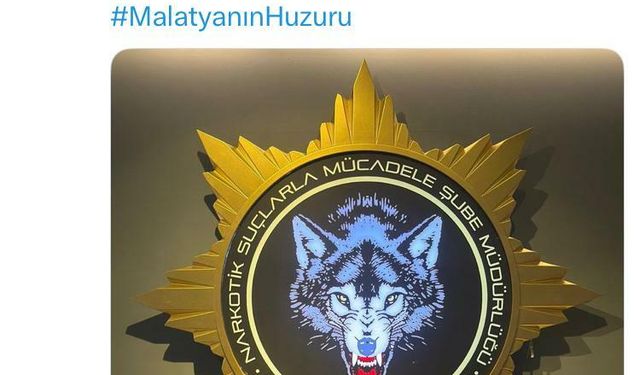 Malatya’da uyuşturucu operasyonu: 12 kilo 800 gram uyuşturucu madde ele geçirildi