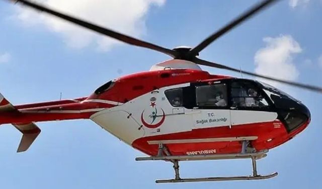 Darende’de kalp krizi geçiren kadın ambulans helikopterle Malatya’ya sevk edildi