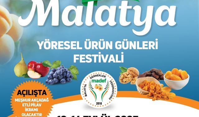 Malatya yöresel ürün günleri festivali başlıyor