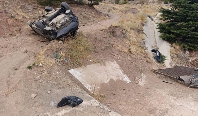 Malatya Hekimhan’da trafik kazası: Otomobil takla attı, 1 yaralı