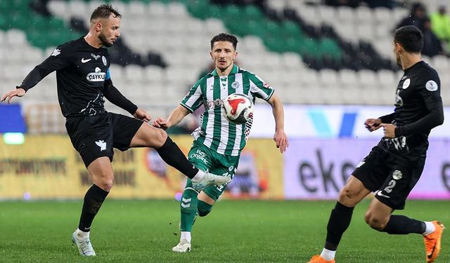 Konyaspor ile Çaykur Rizespor 1-1 berabere kaldı