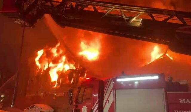 Battalgazi’de işçilerin kaldığı konteyner yatakhanede yangın çıktı