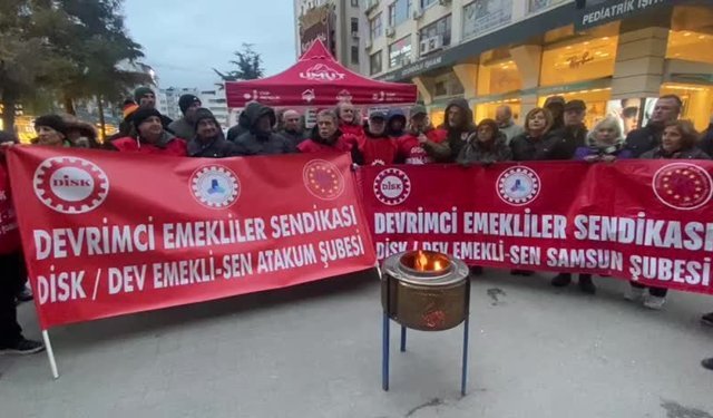Samsun’da Emekliler Çadır Kurdu
