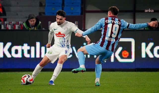 Trabzonspor, ağırladığı Rizespor’u 1-0 mağlup etti