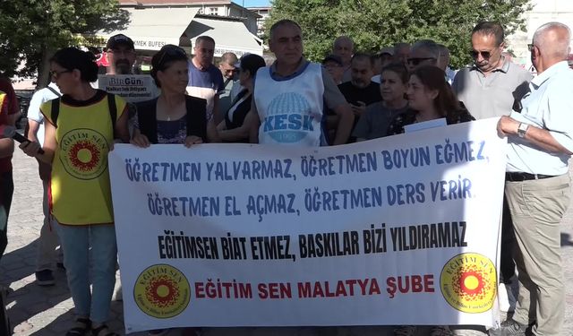 Ankara'da öğretmene ters kelepçe Malatya'yı ayağa kaldırdı: "Bu hukuksuzluğu asla kabul etmiyoruz!"