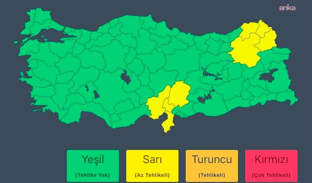 İçişleri’nden Kuvvetli Yağış Uyarısı: 7 İl İçin Sel, Yıldırım ve Dolu Alarmı