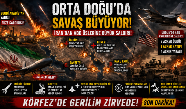 İran'dan ABD ve müttefik üslerine yeni saldırılar: Körfez'de çatışmalar genişliyor