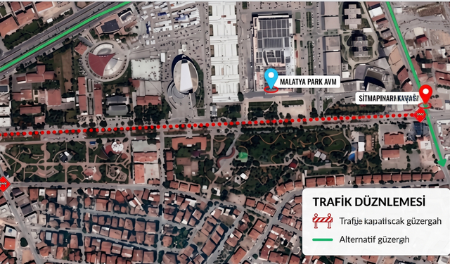 Sürücüler Dikkate Almalı: Malatya'da O Cadde 2 Gün Boyunca Trafiğe Kapatılacak