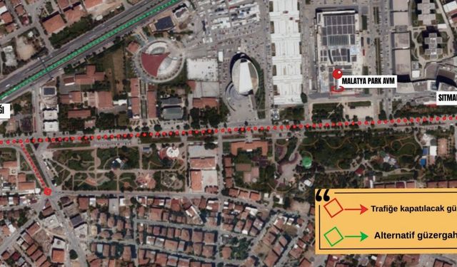 Sürücüler Dikkate Almalı: Malatya'da O Cadde 2 Gün Boyunca Trafiğe Kapatılacak