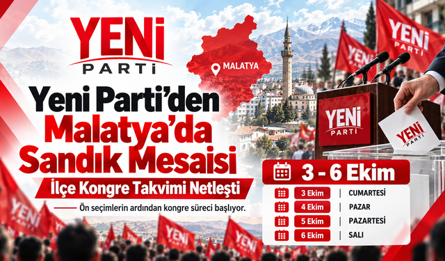 Yeni Parti’den Malatya’da Sandık Mesaisi: İlçe Kongre Takvimi Netleşti