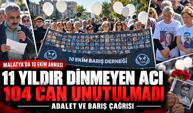 10 Ekim Ankara Garı Katliamı’nın 11. yılında Malatya’da anma: “Adalet sağlanmadı”