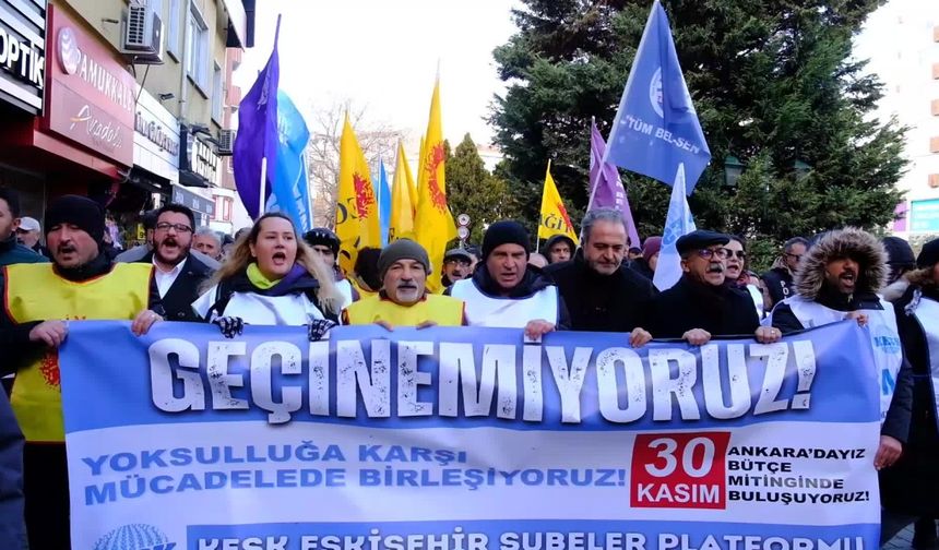 Eskişehir’de emekçilerden “Geçinemiyoruz” yürüyüşü