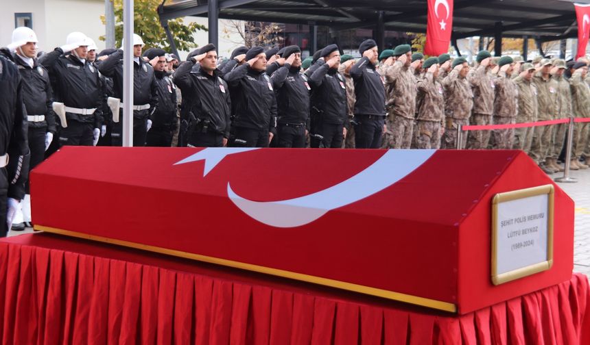 Malatya'da şehit polis memuru Lütfü Beykoz için tören düzenlendi