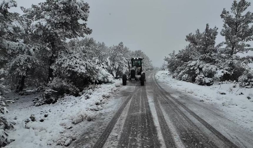 Bornova'da mevsimin ilk karı yağdı