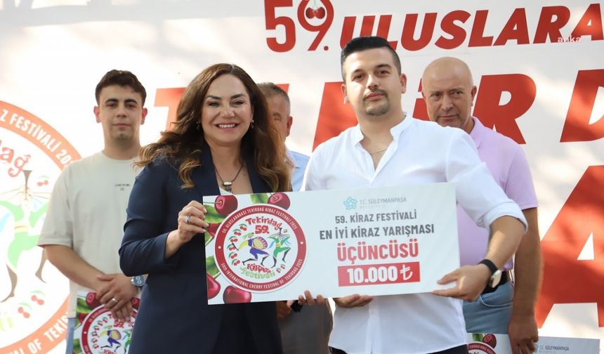 Tekirdağ Büyükşehir Belediye Başkanı Yüceer, 59. Kiraz Festivali'nin açılışına katıldı