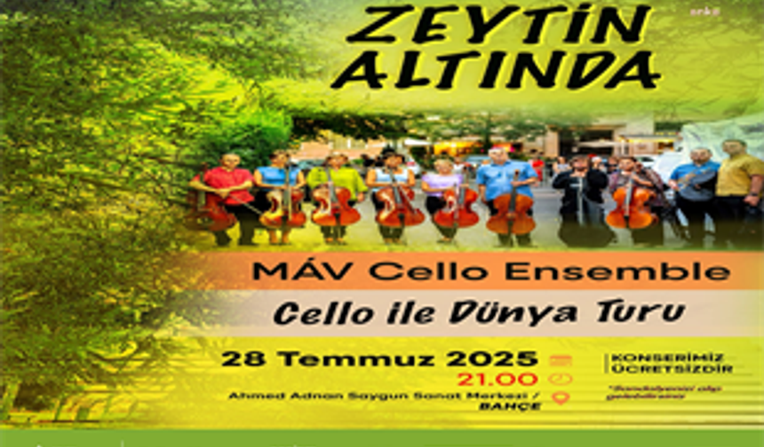 Zeytin Altında konserleri MAV Cello Ensemble ile başlıyor